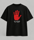 T-shirt — Not in our name — vue du dos, noir