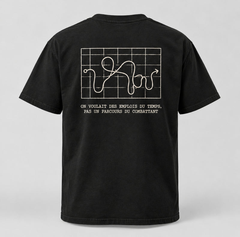 T-shirt — Maintien de l’ordre — vue du dos, noir